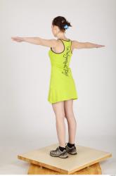 Whole Body Woman T poses Sports Dress Slim Studio photo references